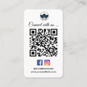 名刺を接続するためにスキャン | Instagram Facebook 名刺 (正面)