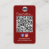 名刺を接続するためにスキャン | Instagram Facebook 名刺 (正面)
