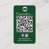 名刺を接続するためにスキャン | Instagram Facebook 名刺 (正面)