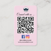 名刺を接続するためにスキャン | Instagram Facebook 名刺 (正面)