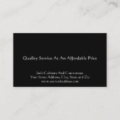 名刺を改造するキャビネットのカウンタートップ 名刺 (裏面)