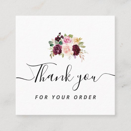 名刺を書いてくれてありがとう スクエア名刺 (正面)