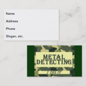 名刺を検出する迷彩柄のデザインの金属 名刺 (正面/裏面)