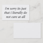 名刺を気にしないで下さい 名刺 (正面/裏面)