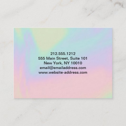 名刺を点滅 名刺 (裏面)