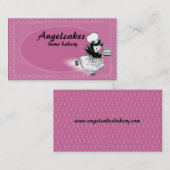 名刺を焼くカスタムな色の天使ケーキのパン屋 名刺 (正面/裏面)