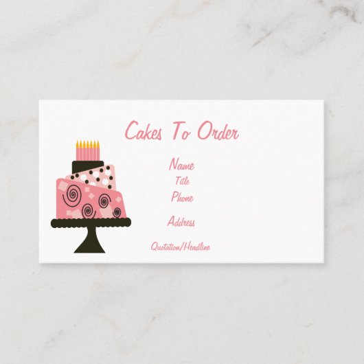 名刺を発注するケーキ 名刺 (正面)