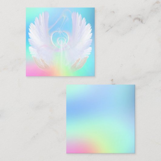 名刺を直す天空の天使 スクエア名刺 (正面/裏面)