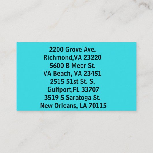 名刺を編集して、自分の情報ビジネスに合わせる 名刺 (裏面)