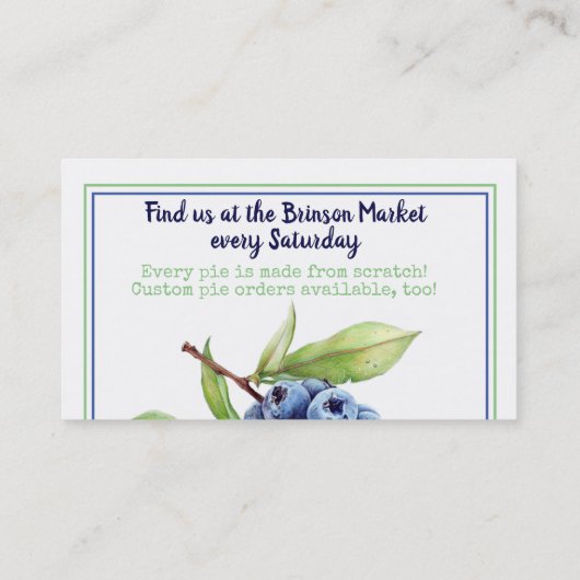 名刺を缶詰にするブルーベリーのパン屋パイ 名刺 (裏面)