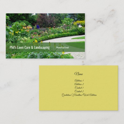 名刺を美化する英国の庭 名刺 (正面/裏面)