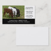 名刺を耕作するか、または屠殺している肉牛 名刺 (正面/裏面)