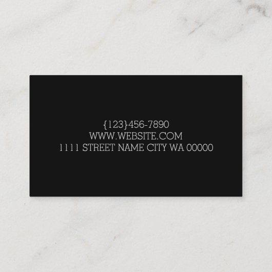 名刺を自動詳細化する自動車サービス 名刺 (裏面)