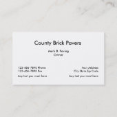 名刺を舗装する煉瓦 名刺 (裏面)