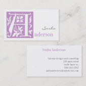 名刺を見つけモノグラムのた手紙 名刺 (正面/裏面)