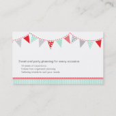 名刺を計画しているバントのパーティーのイベント 名刺 (裏面)