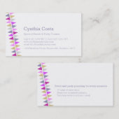 名刺を計画している旗布の旗のパーティーのイベント 名刺 (正面/裏面)