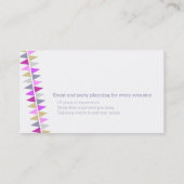 名刺を計画している旗布の旗のパーティーのイベント 名刺 (裏面)