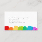 名刺を計画している芸術のパーティーのイベント 名刺 (裏面)