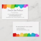 名刺を計画している芸術のパーティーのイベント 名刺 (正面/裏面)