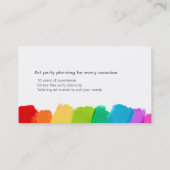 名刺を計画している芸術のパーティーのイベント 名刺 (裏面)