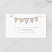 名刺を計画するバントの描かれたパーティーのイベント 名刺 (裏面)