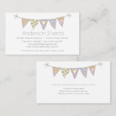 名刺を計画するバントの描かれたパーティーのイベント 名刺 (正面/裏面)