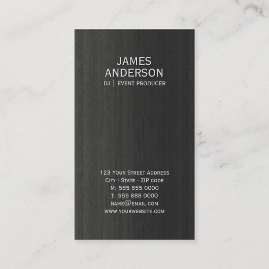 名刺を計画する音楽スピーカーDJのイベント 名刺 (裏面)