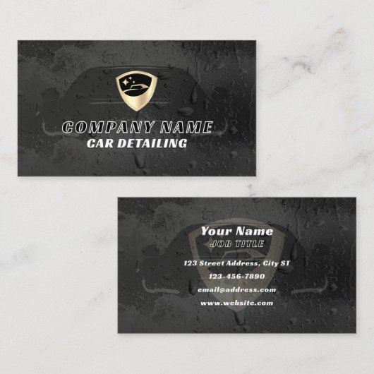 名刺を詳述する高級ロゴカー 名刺 (正面/裏面)