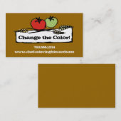 名刺を調理しているカスタムな色のトマトのムギのビーガン 名刺 (正面/裏面)