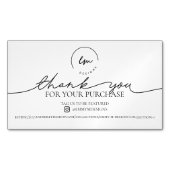 名刺を購入いただきありがとうございます マグネット名刺 (正面)