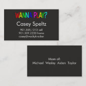 名刺を遊びたいと思って下さい コーリングカード (正面/裏面)