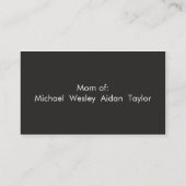 名刺を遊びたいと思って下さい コーリングカード (裏面)