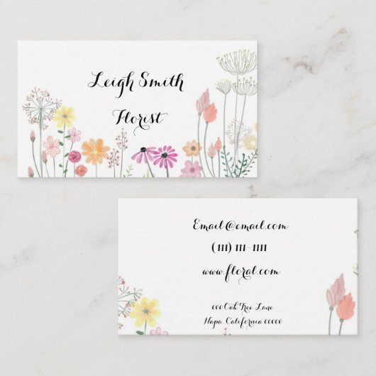 名刺を開花します 名刺 (正面/裏面)