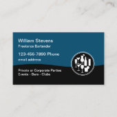 名刺を雇うモダンバーテンダー 名刺 (正面)