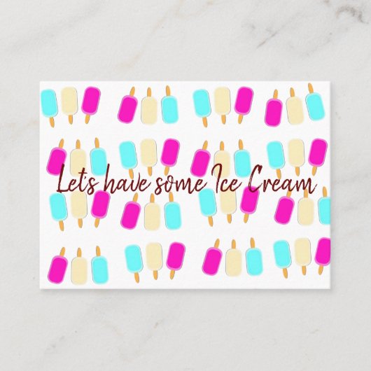 名刺アイスクリームパーラー 名刺 (正面)