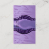 名刺アフリカエレガント紫色の金属フローラ 名刺 (裏面)