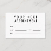 名刺アポイントメントミニマリスシンプルト 名刺 (正面)