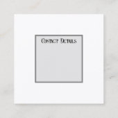 名刺アート及びデザインスタイル スクエア名刺 (裏面)