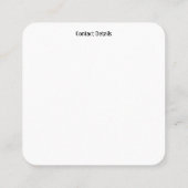 名刺アート&デザインスタイル スクエア名刺 (裏面)