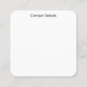 名刺アート&デザインスタイル スクエア名刺 (裏面)