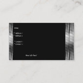 名刺アールデコブラックシルバークローム 名刺 (裏面)