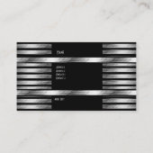 名刺アールデコブラックシルバー 名刺 (裏面)