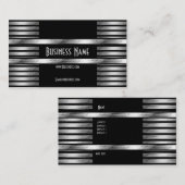 名刺アールデコブラックシルバー 名刺 (正面/裏面)