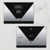 名刺アールデコブラックシルバー 名刺 (正面/裏面)