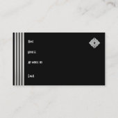 名刺アールデコブラックストライプシルバージュエル 名刺 (裏面)