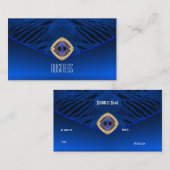 名刺アールデコブルーダイヤモンドジュエル 名刺 (正面/裏面)