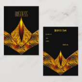 名刺アールデコ黄 名刺 (正面/裏面)