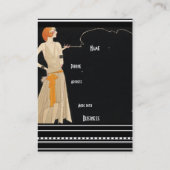 名刺アールヌーボーデコファッション エレガント 名刺 (裏面)