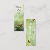 名刺イエローフラワーズバーズスキニー スキニー名刺 (正面/裏面)